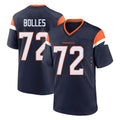 Choea D.Broncos #72 Garett Bolles Player Navy Home Game Stitched Jerseys