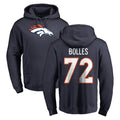 Choea D.Broncos #72 Garett Bolles Player Navy Pullover Hoodie Limited Stitched Jerseys