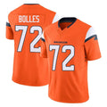 Choea D.Broncos #72 Garett Bolles Player Orange Vapor F.U.S.E. Limited Home Game Stitched Jerseys