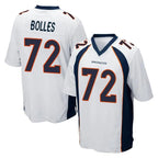 Choea D.Broncos #72 Garett Bolles Player White Game Stitched Jerseys