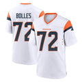 Choea D.Broncos #72 Garett Bolles Player White Home Game Stitched Jerseys