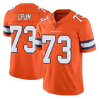 Choea D.Broncos #73 Frank Crum Player Orange Vapor Untouchable Limited Home Game Stitched Jerseys
