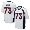 Choea D.Broncos #73 Frank Crum Player White Game Stitched Jerseys