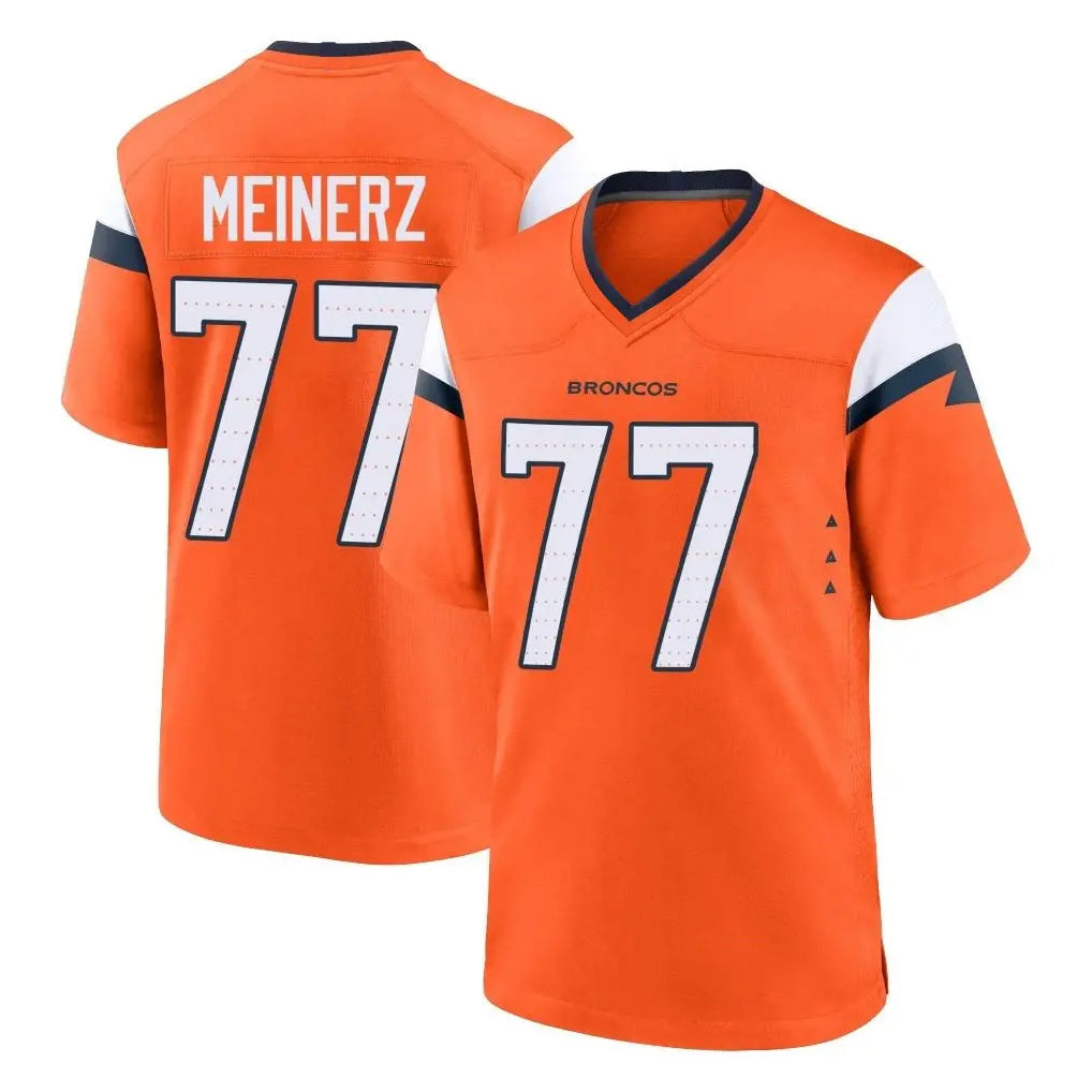 Choea D.Broncos #77 Quinn Meinerz Player Orange Home Game Stitched Jerseys