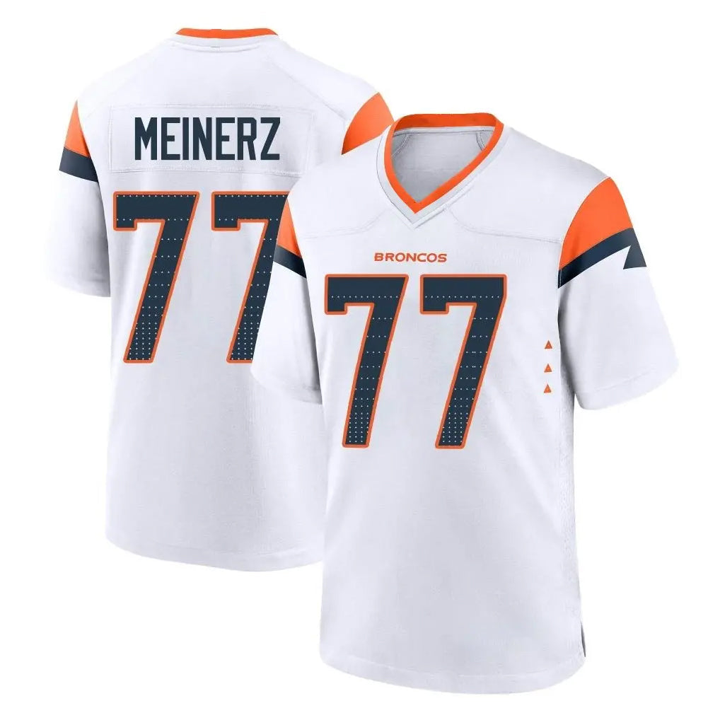 Choea D.Broncos #77 Quinn Meinerz Player White Home Game Stitched Jerseys