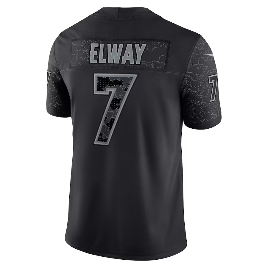 Choea D.Broncos #7 John Elway Player Black RFLCTV Limited Stitched Jerseys