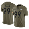 Choea D.Broncos #99 Zach Allen Player Olive Salute To Service Limited Stitched Jerseys