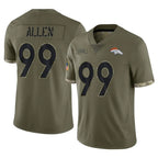 Choea D.Broncos #99 Zach Allen Player Olive Salute To Service Limited Stitched Jerseys