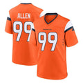 Choea D.Broncos #99 Zach Allen Player Orange Home Game Stitched Jerseys