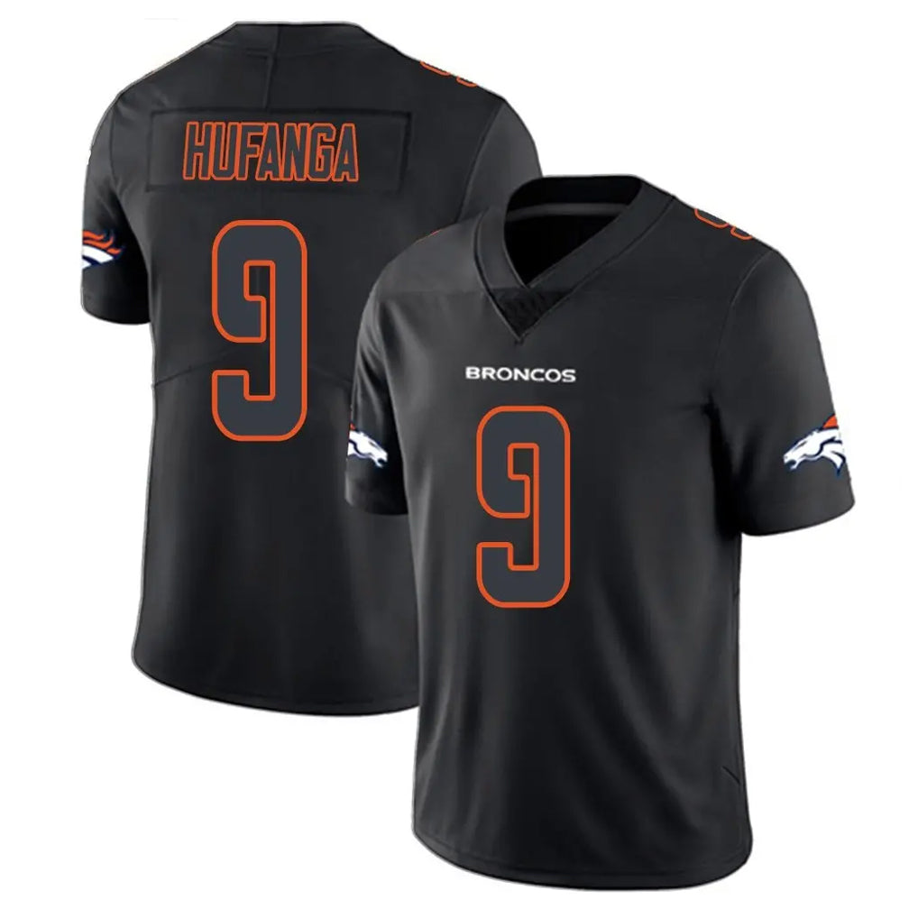 Choea D.Broncos #9 Talanoa Hufanga Player Black Impact Limited Game Stitched Jerseys