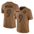 Choea D.Broncos #9 Talanoa Hufanga Player Brown Salute To Service Limited Stitched Jerseys