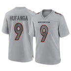 Choea D.Broncos #9 Talanoa Hufanga Player Gray Atmosphere Fashion Limited Game Stitched Jerseys