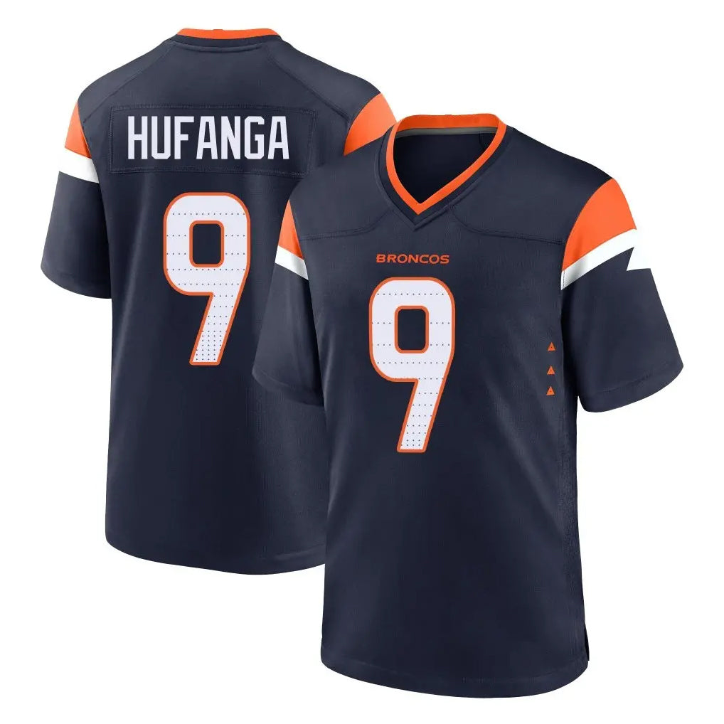Choea D.Broncos #9 Talanoa Hufanga Player Navy Home Game Stitched Jerseys