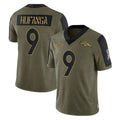 Choea D.Broncos #9 Talanoa Hufanga Player Olive Salute To Service Limited Game Stitched Jerseys