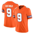 Choea D.Broncos #9 Talanoa Hufanga Player Orange Limited Alternate Vapor F.U.S.E. Throwback Game Stitched Jerseys