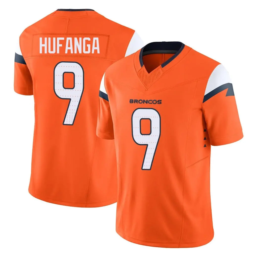 Choea D.Broncos #9 Talanoa Hufanga Player Orange Vapor F.U.S.E. Limited Home Game Stitched Jerseys