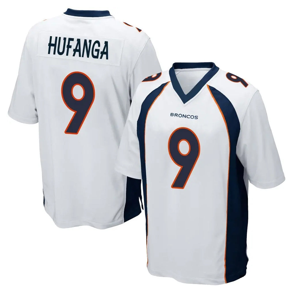 Choea D.Broncos #9 Talanoa Hufanga Player White Game Stitched Jerseys
