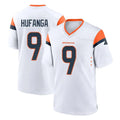 Choea D.Broncos #9 Talanoa Hufanga Player White Home Game Stitched Jerseys