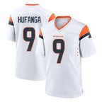 Choea D.Broncos #9 Talanoa Hufanga Player White Home Game Stitched Jerseys
