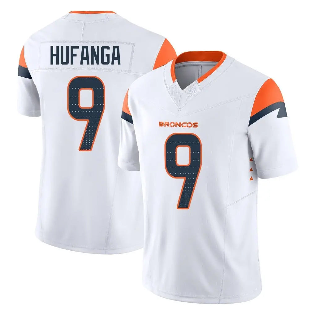 Choea D.Broncos #9 Talanoa Hufanga Player White Limited Vapor F.U.S.E. Home Game Stitched Jerseys