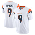 Choea D.Broncos #9 Talanoa Hufanga Player White Limited Vapor F.U.S.E. Home Game Stitched Jerseys
