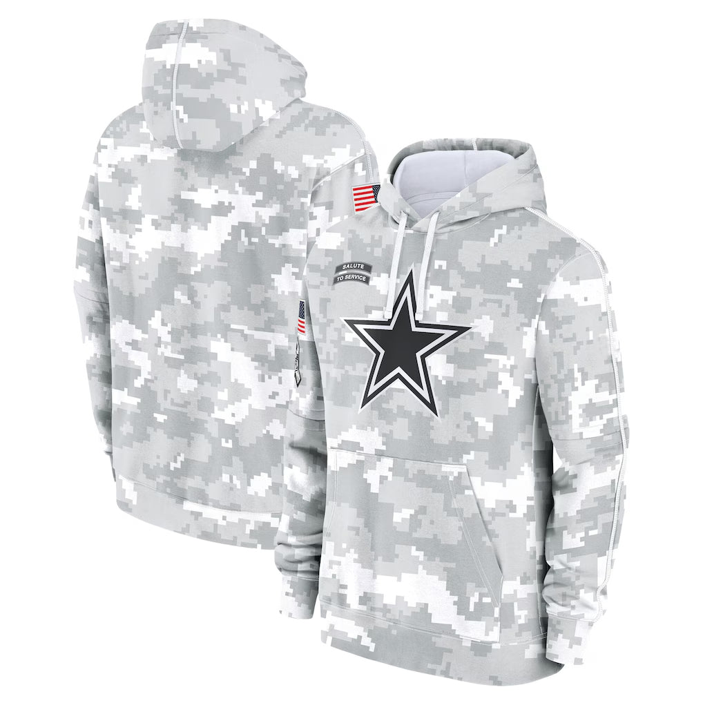 Choea D.Cowboys Arctic Camo Salute to Service Hoodies Limited Game Blank Player Stitched Jerseys