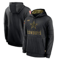 Choea D.Cowboys Black Salute to Service Pullover Hoodies Limited Blank Player Stitched Jerseys