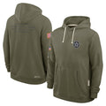 Choea D.Cowboys Olive Salute to Service Pullover Hoodies Limited Blank Player Stitched Jerseys