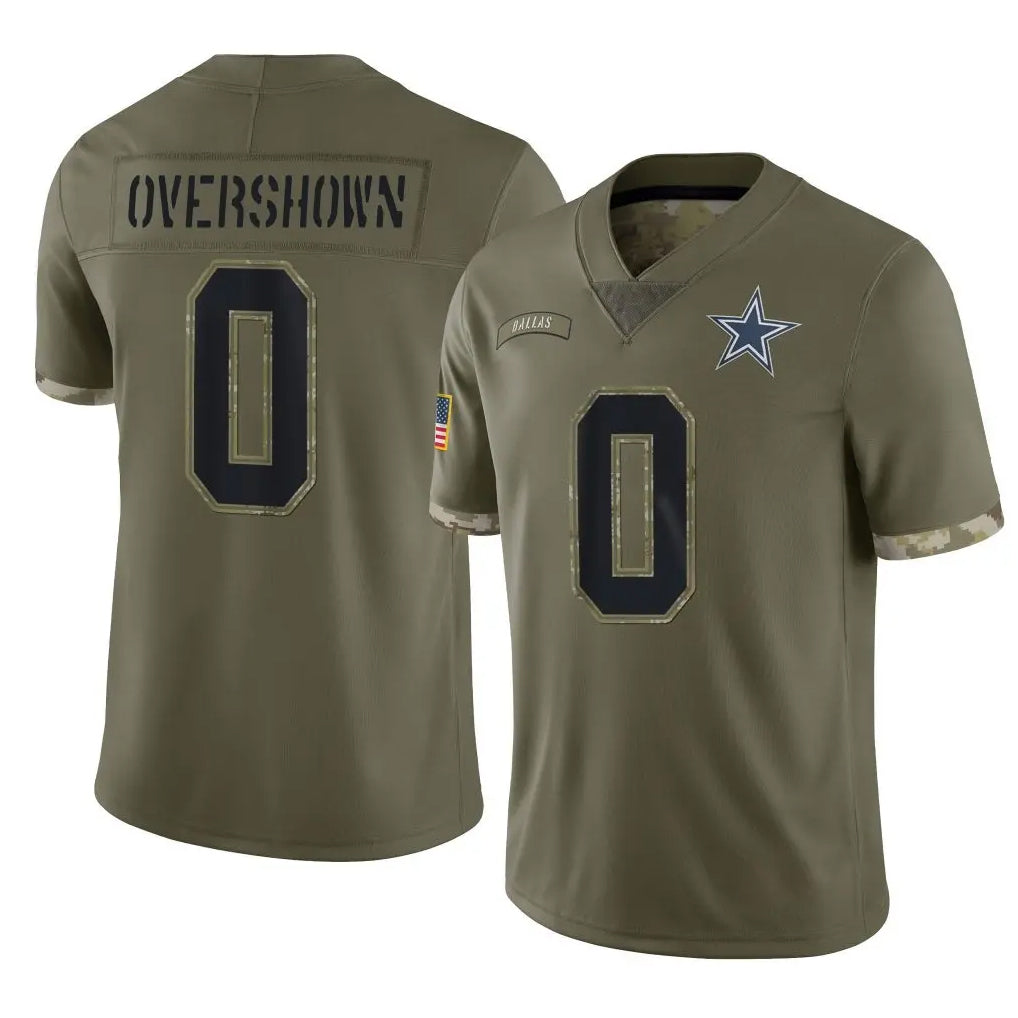 Choea D.Cowboys #0 DeMarvion Overshown Player Olive Salute to Service Limited Game Stitched Jerseys