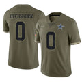 Choea D.Cowboys #0 DeMarvion Overshown Player Olive Salute to Service Limited Game Stitched Jerseys