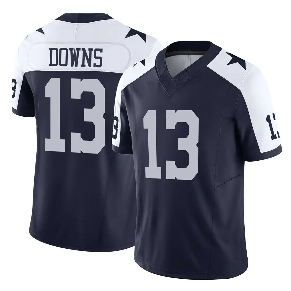 Choea D.Cowboys #13 Caleb Downs Player Navy-White Limited Alternate Vapor F.U.S.E. Home Game Stitched Jerseys
