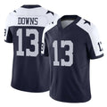Choea D.Cowboys #13 Caleb Downs Player Navy-White Limited Alternate Vapor F.U.S.E. Home Game Stitched Jerseys