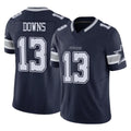 Choea D.Cowboys #13 Caleb Downs Player Navy Limited Vapor F.U.S.E. Home Game Stitched Jerseys