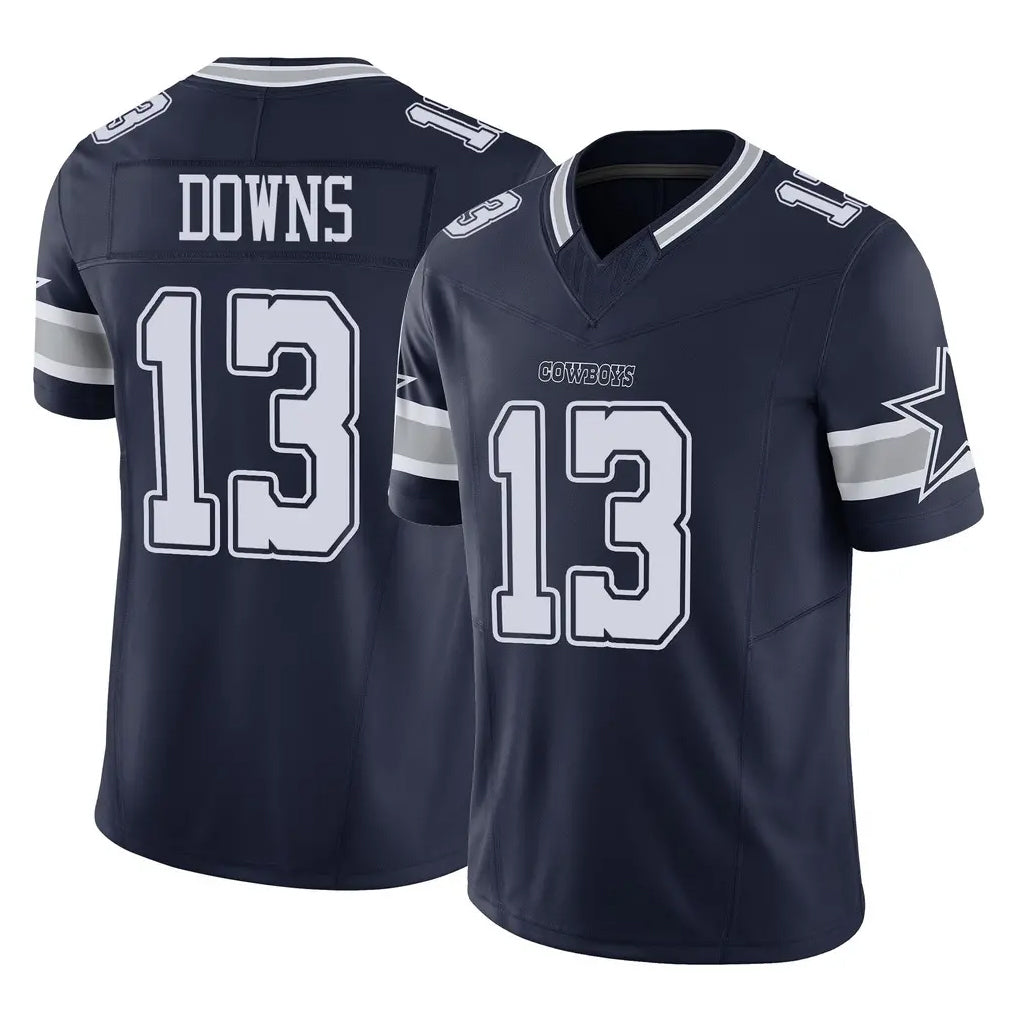 Choea D.Cowboys #13 Caleb Downs Player Navy Limited Vapor F.U.S.E. Home Game Stitched Jerseys