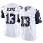 Choea D.Cowboys #13 Caleb Downs Player White-Navy Limited Vapor F.U.S.E. Home Game Stitched Jerseys
