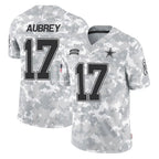 Choea D.Cowboys #17 Brandon Aubrey Player Arctic Camo Salute to Service Limited Home Game Stitched Jerseys