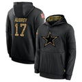 Choea D.Cowboys #17 Brandon Aubrey Player Black Salute to Service Pullover Hoodies Limited Stitched Jerseys