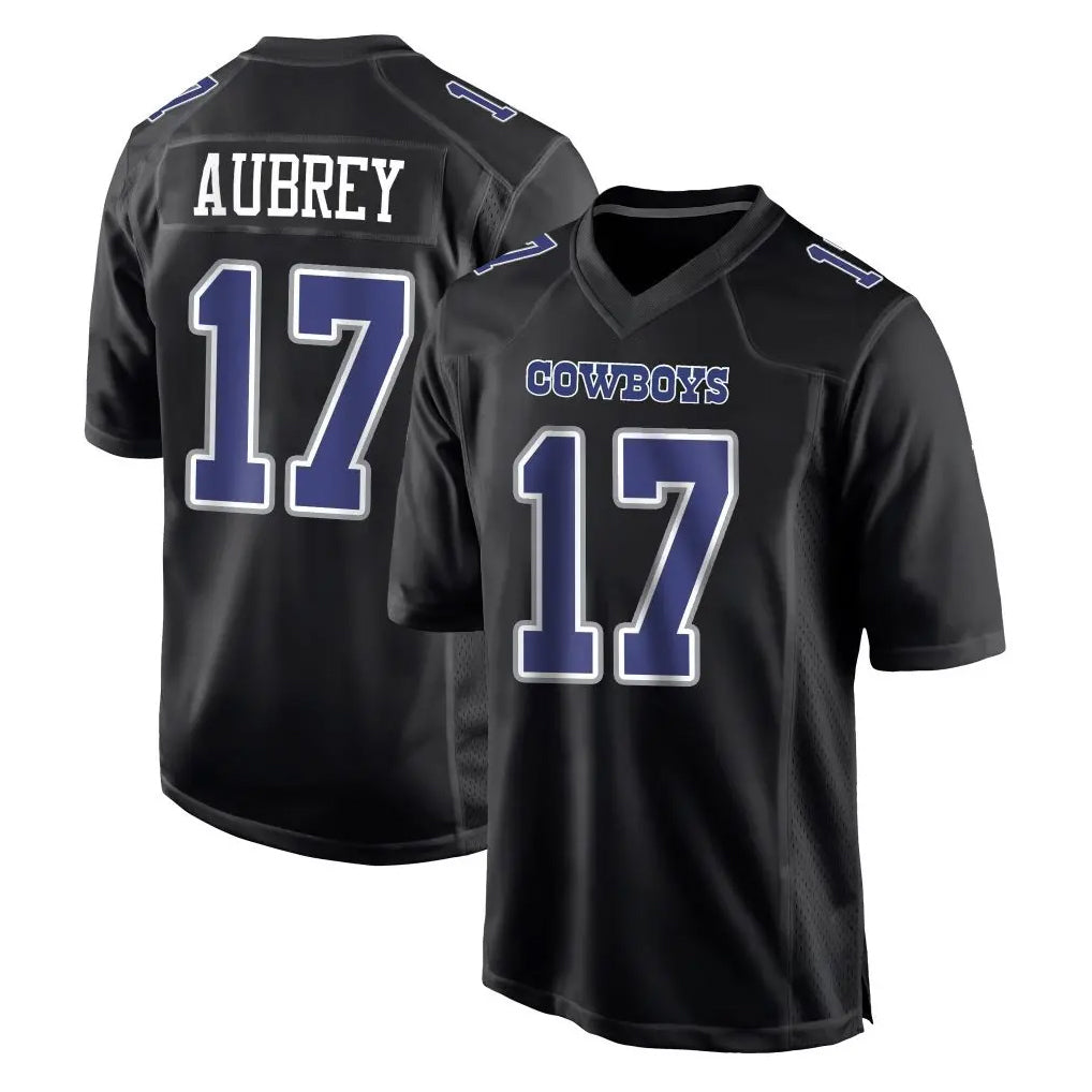 Choea D.Cowboys #17 Brandon Aubrey Player Carbon Black Fashion Home Game Stitched Jerseys