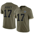Choea D.Cowboys #17 Brandon Aubrey Player Salute To Service Olive Stitched Jerseys