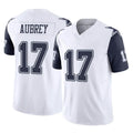 Choea D.Cowboys #17 Brandon Aubrey Player White-Navy Limited Vapor F.U.S.E. Home Game Stitched Jerseys