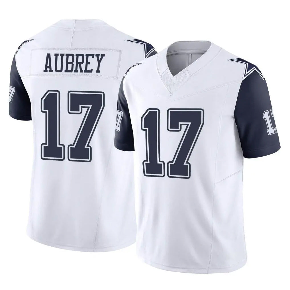 Choea D.Cowboys #17 Brandon Aubrey Player White-Navy Limited Vapor F.U.S.E. Home Game Stitched Jerseys