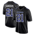 Choea D.Cowboys #21 Deion Sanders Player Navy Carbon Black Fashion Stitched Jerseys