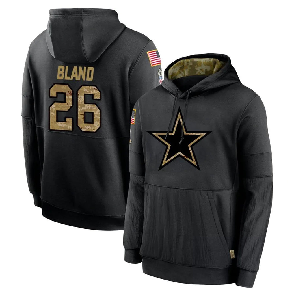 Choea D.Cowboys #26 DaRon Bland Player Black Salute to Service Pullover Hoodies Limited Stitched Jerseys