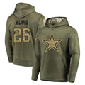 Choea D.Cowboys #26 DaRon Bland Player Olive Salute to Service Pullover Hoodies Home Game Stitched Jerseys