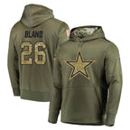Choea D.Cowboys #26 DaRon Bland Player Olive Salute to Service Pullover Hoodies Home Game Stitched Jerseys