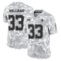 Choea D.Cowboys #33 Javonte Williams Player Arctic Camo Salute to Service Limited Home Game Stitched Jerseys