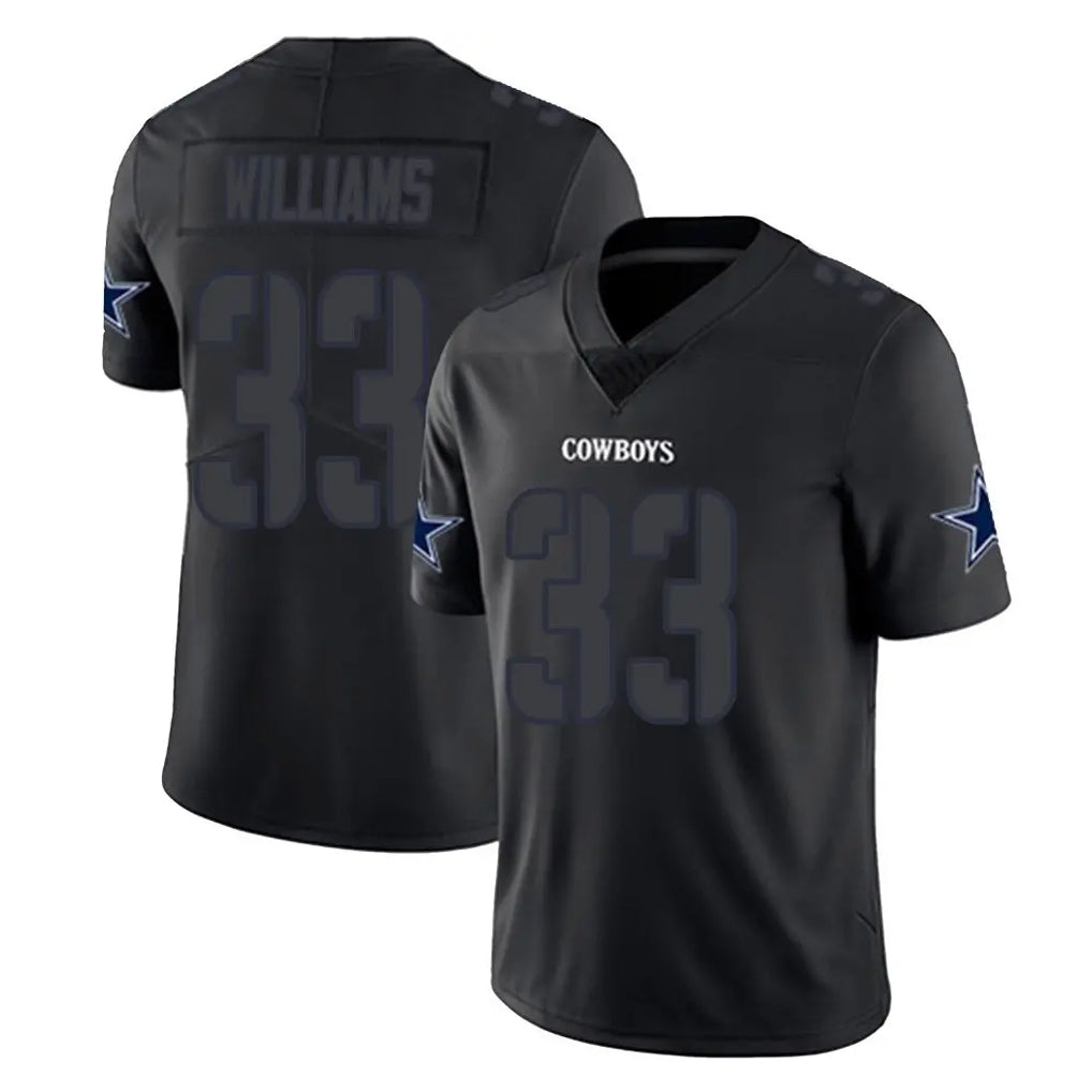Choea D.Cowboys #33 Javonte Williams Player Black Impact Limited Home Game Stitched Jerseys