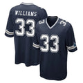 Choea D.Cowboys #33 Javonte Williams Player Navy Home Game Stitched Jerseys
