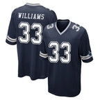 Choea D.Cowboys #33 Javonte Williams Player Navy Home Game Stitched Jerseys