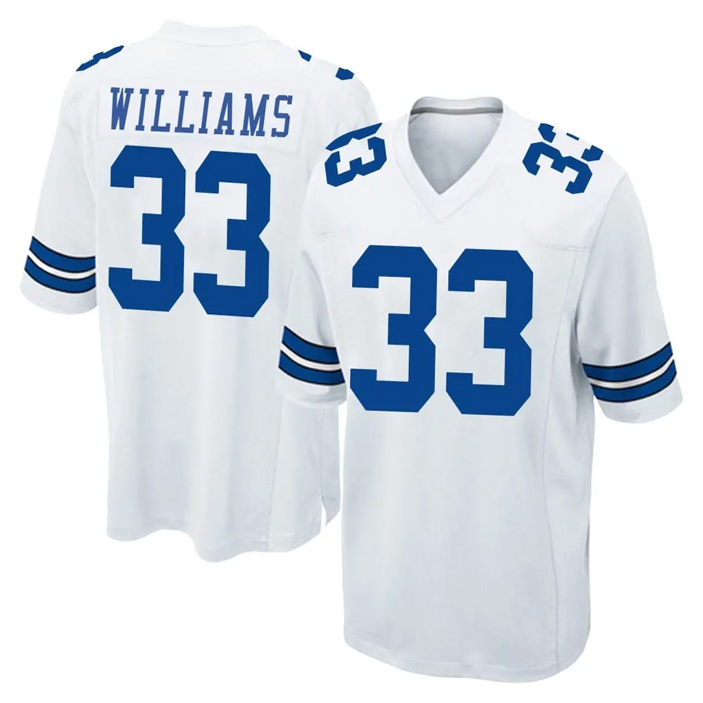 Choea D.Cowboys #33 Javonte Williams Player White Home Game Stitched Jerseys